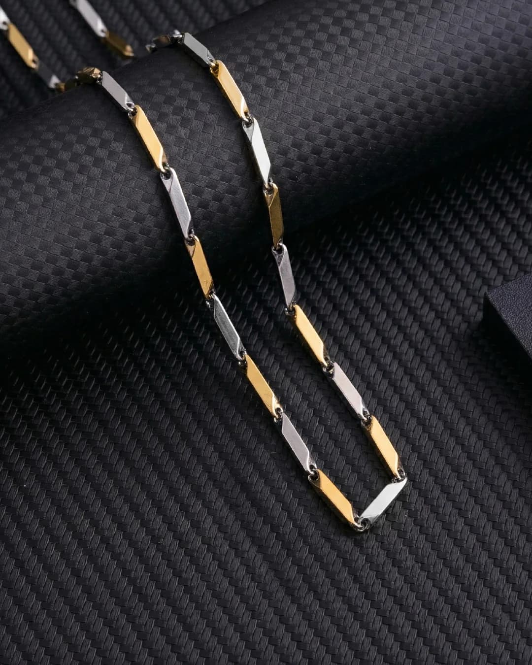 Two-tone men’s bracelet product photograph