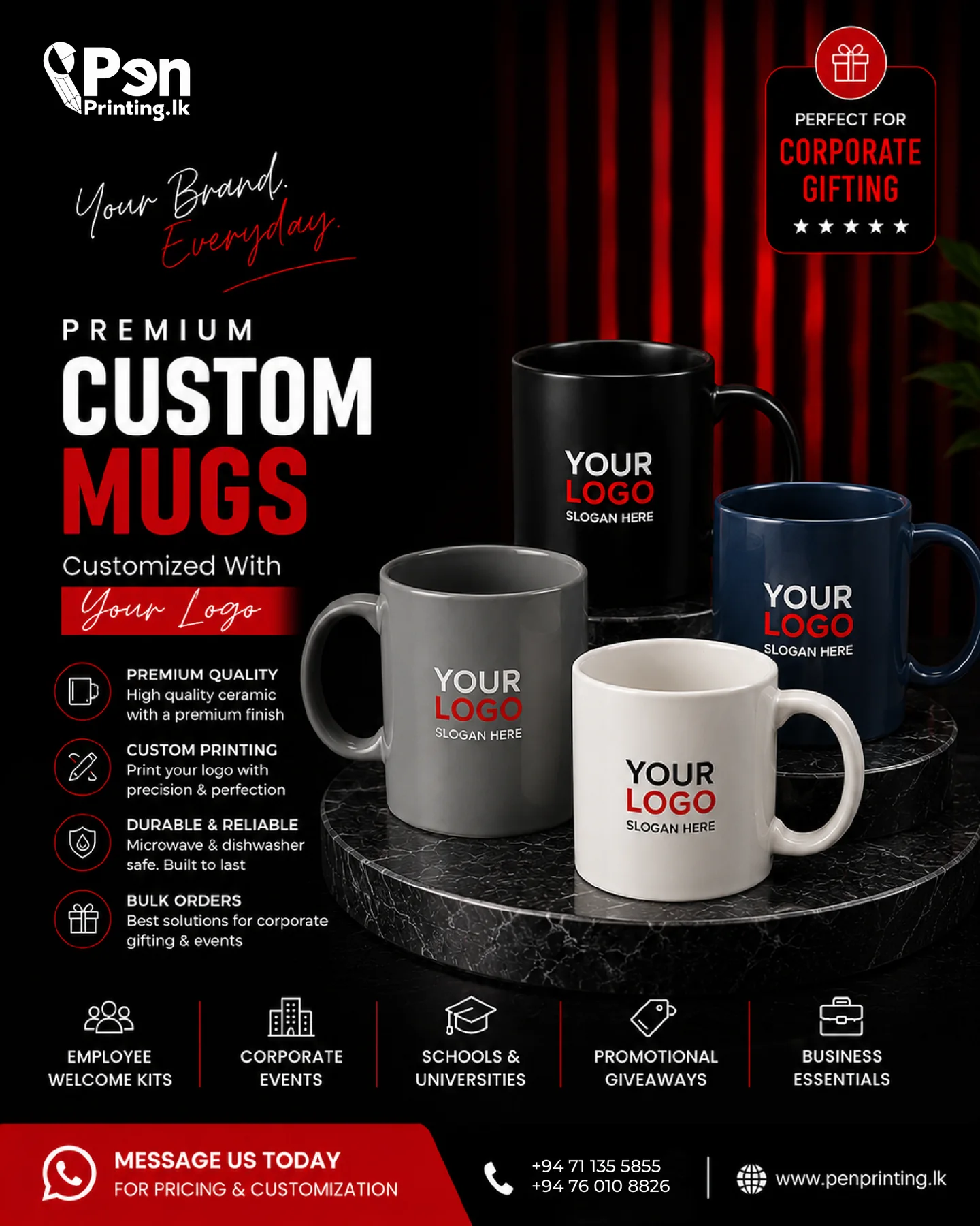 PenPrint custom mugs campaign