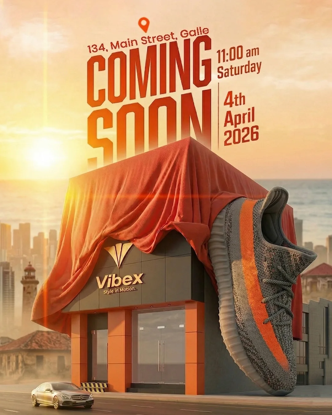 VibeX Galle store coming-soon launch visual