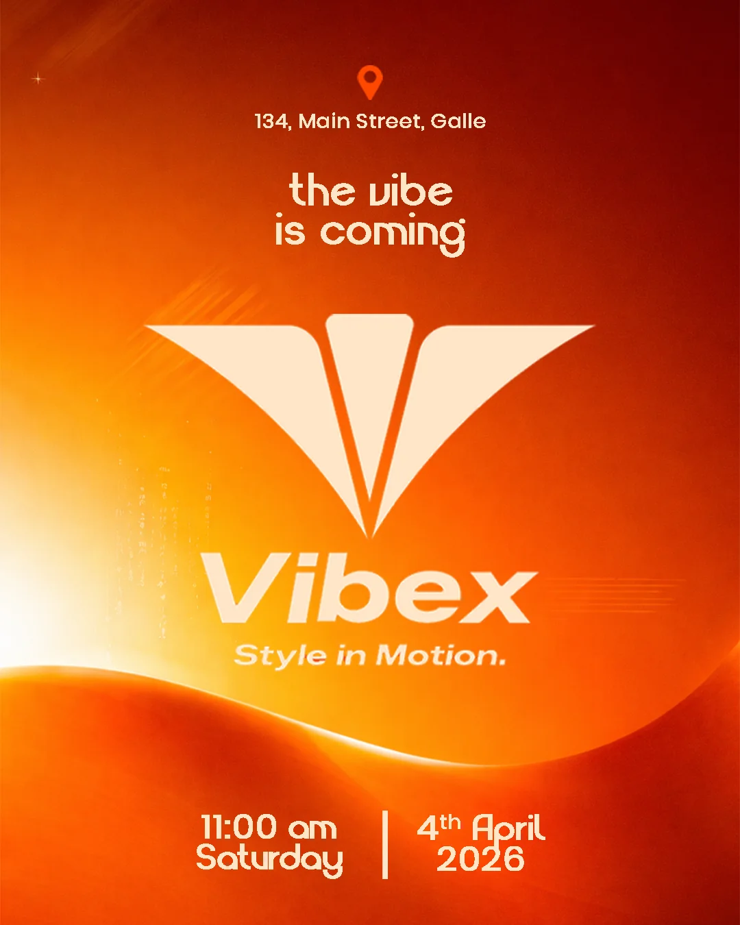 VibeX orange coming-soon announcement